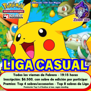 Inscripción Liga Pokémon Casual todos los viernes