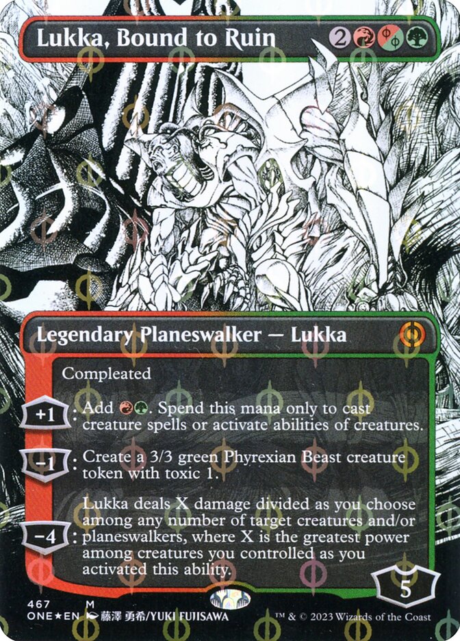 Lukka, Bound to Ruin (Borderless) (Foil) (ING)