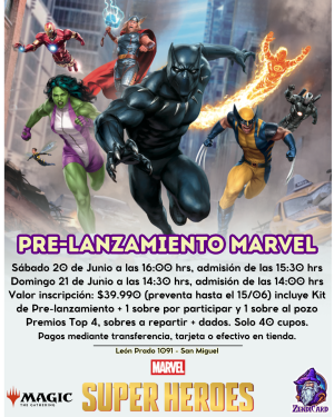 Pre-Lanzamiento Marvel Súper Héroes MTG