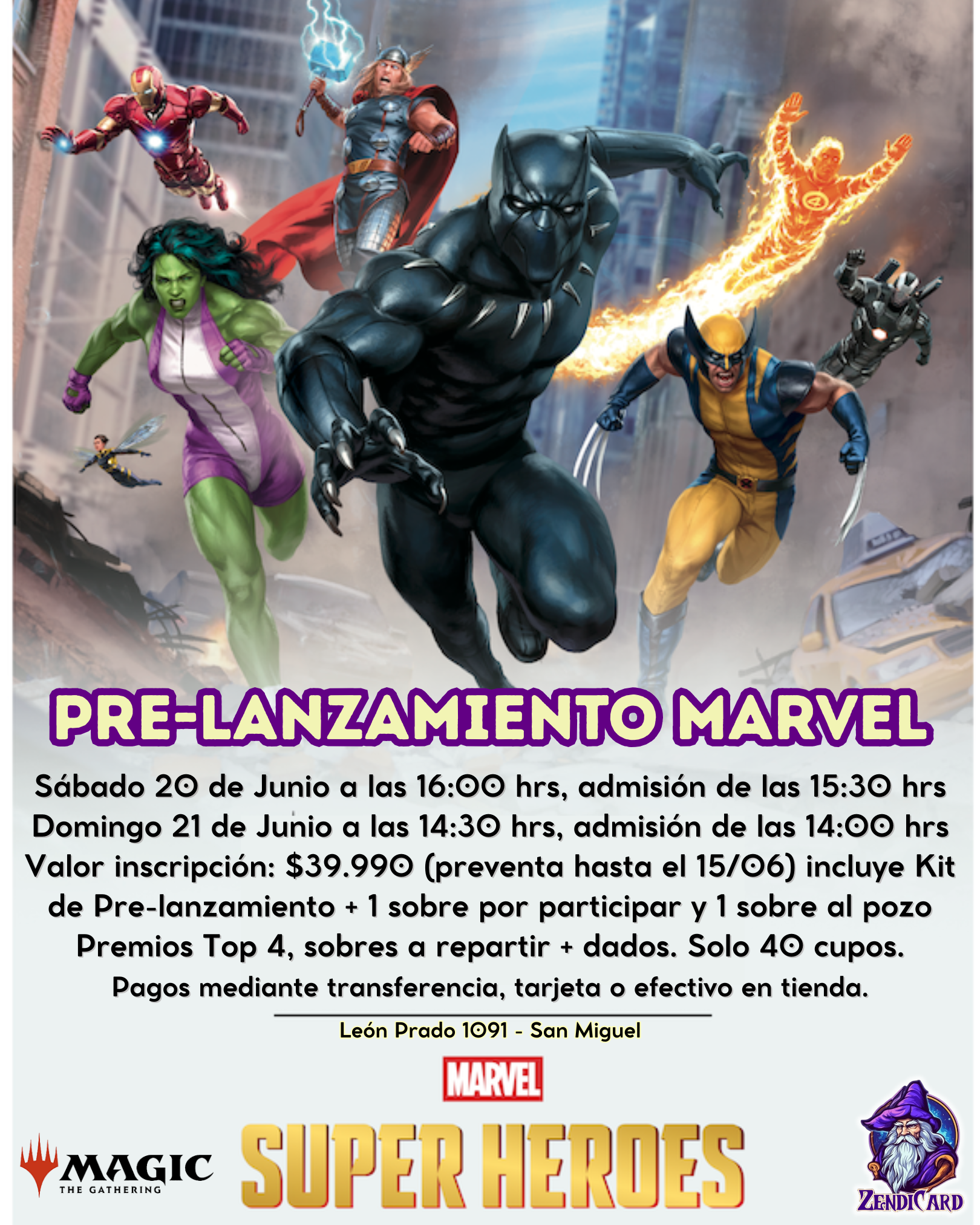 Pre-Lanzamiento Marvel Súper Héroes MTG